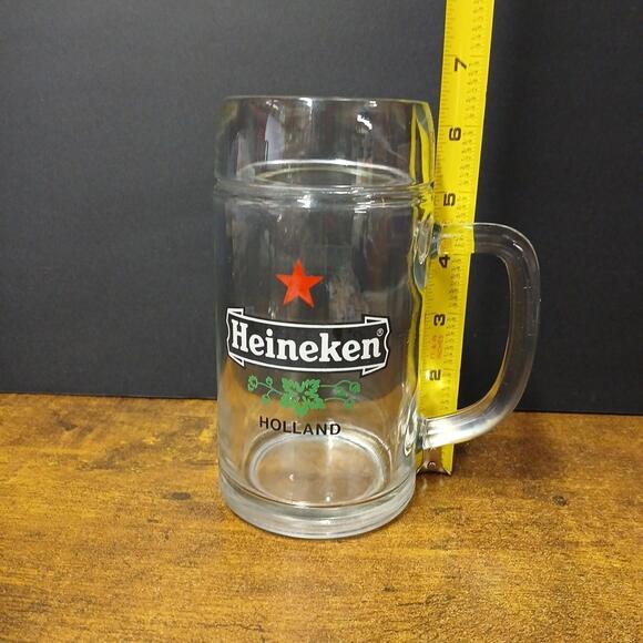 Heineken Tankard Beer Glass with Handle, 0.5L / 1 Pint - Picture 6 of 6